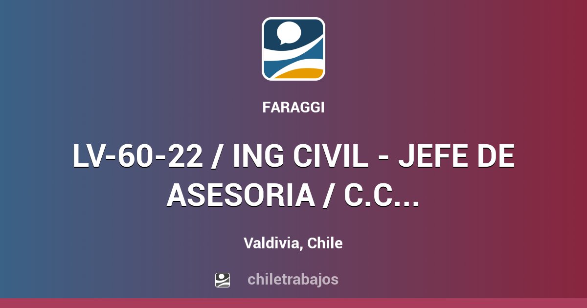 lv-60-22-ing-civil-jefe-de-asesoria-c-civil-o-ing-constructor