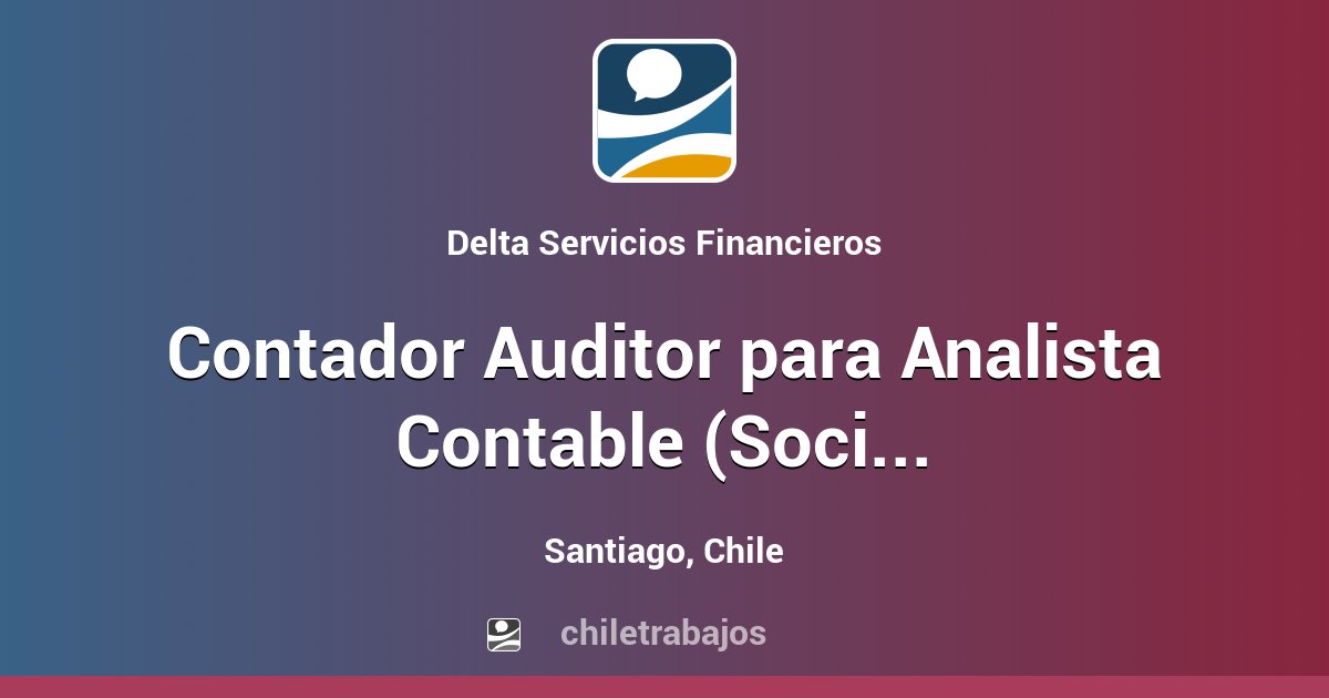Contador Auditor para Analista Contable (Sociedades de Inversión ...