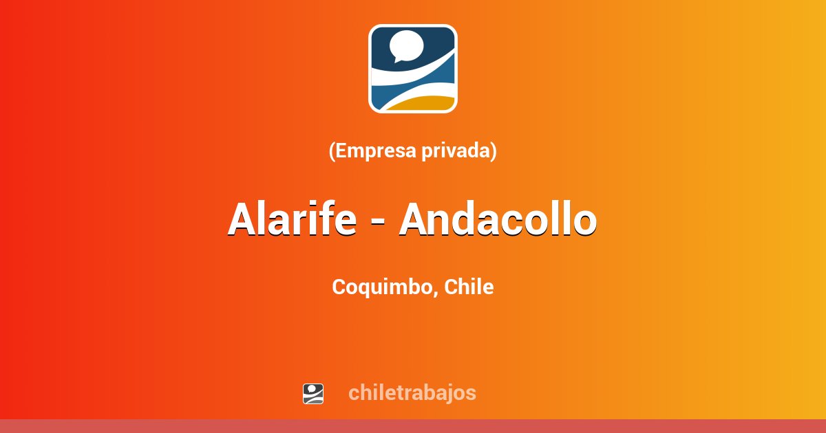 Alarife - Andacollo - Coquimbo | Chiletrabajos